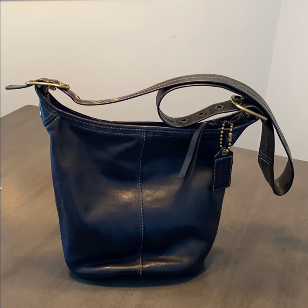 Coach Bleeker Black Leather Bucket Bag #11422